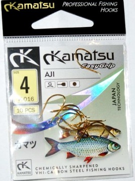 Крючок Kamatsu Hook 4 AJI золотой с лопаткой