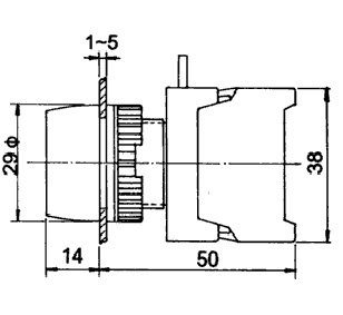 КНОПОЧНЫЙ ПЕРЕКЛЮЧАТЕЛЬ ЗЕЛЕНЫЙ НО+НЗ IP65 fi22mm FV