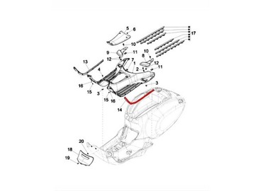 ХРОМИРОВАННАЯ КРАЙКА PIAGGIO VESPA PRIMAVERA 125