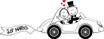Dekoracja na auto maskę samochód do ślubu SB DA