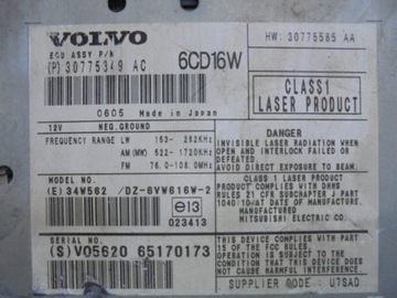 CD-ЧЕЙНДЖЕР 30775349 VOLVO C30 C70 V50