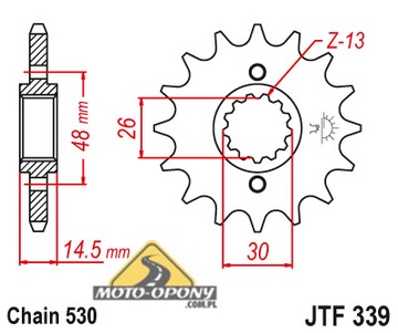 Zestaw napędowy Honda CBR 1000 F SC24 89-95r Zębatki + Łańcuch DID MOC+