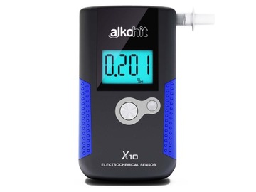 Алкотестер Alkohit X10, алюминиевый корпус, цифровой ЖК-дисплей