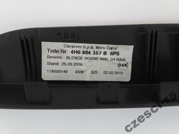 фото thumb №2, Рамка бардачка audi a8 d4 4h0864357b