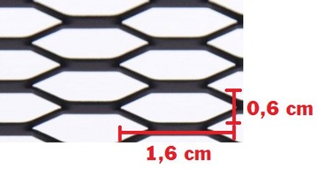 АЛЮМИНИЕВАЯ СЕТКА 100x25 ЧЕРНАЯ КЛЕТОЧНАЯ СЕТКА ДЛЯ РЕШЕТКИ 16x7MM TUNING