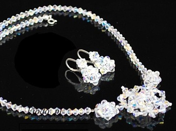 СВАДЕБНОЕ ОЖЕРЕЛЬЕ С переливающимся ЦВЕТКОМ SWAROVSKI