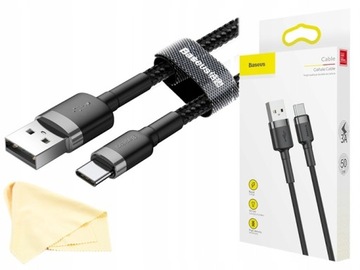 Кабель Baseus Cafule 3A, 0,5 м USB-USB-C