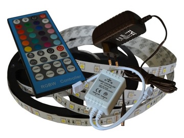 КОМПЛЕКТ LED STRIP 5050 RGBWW ИК-КОНТРОЛЛЕР БЛОК ПИТАНИЯ. 1М