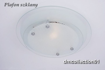 Lampa Sufitowa Plafon Szklany 1xE27