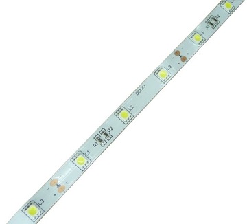 СТРИП 5050 30 LED 1M IP20 ХОЛОДНЫЙ БЕЛЫЙ 7.2ВТ КАЧЕСТВО