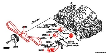 КОМПЛЕКТ ГРМ SUBARU LEGACY OUTBACK 2.0 2.5