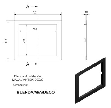 ДЕКОРАТИВНАЯ СТАЛЬНАЯ РАМА ДЛЯ ВСТАВКИ MAJA ANTEK DECO