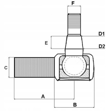 Case New Holland 5109526 наконечник рулевой тяги