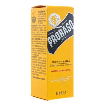 PRORASO МАСЛО ДЛЯ БОРОДЫ ДЕРЕВО И СПЕЦИИ МАСЛО ДЛЯ БОРОДЫ