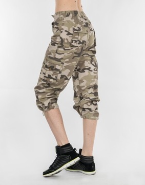 Женские короткие брюки Cargo Camo, укороченные брюки, L, Хаки