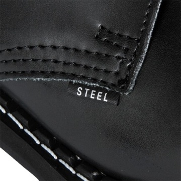GIGA OKAZJA Niskie Glany STEEL Skóra Rozmiar 43 Nowe Buty Skórzane ORYGINAŁ