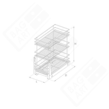 Карго Mini NOMET STANDARD 15см 3 уровня ХРОМ G2