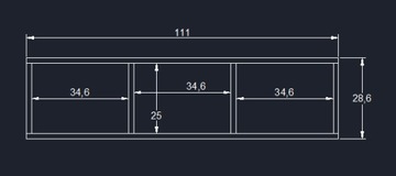 ПОЛКА ПОДВЕСНАЯ 111CMx28CMx19CM P84/2 ДУБ СОНОМА