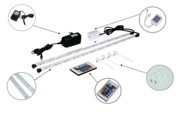 Светодиодное освещение аквариума RGB 2x50 см.