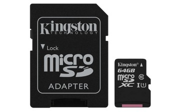 Карта памяти KINGSTON Micro 64 ГБ КЛАСС 10 UHS