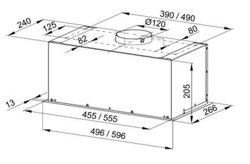 Вытяжка ПОД ШКАФОМ 60 см СТАЛЬ Globalo DELICO 60.1 INOX LED FILTER*