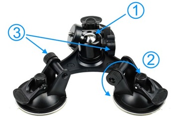 Держатель стакана TRIPLE SUCTION CUP для Sony Action Cam