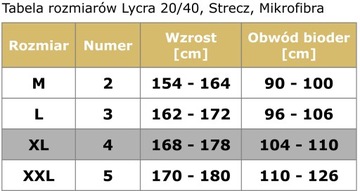 MIRELLA Rajstopy microfibra 40 den gładkie kryjące 4/XL Granat