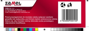 3x Osłona ściany pod włącznik brąz OSX-910 ZAMEL