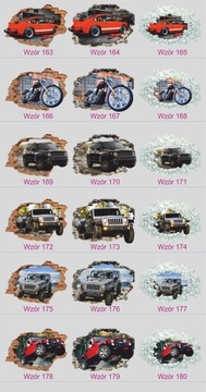 3D наклейки на стену Автомобили JEEP 130x90