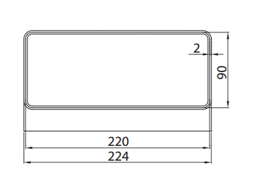 Вентиляционный канал плоский 220х90 L-1000