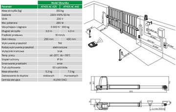 BFT ATHOS KIT AC A25 для распашных ворот