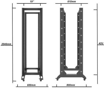 Стойка 42U OPEN RACK 19 шкаф 600x800 LANBERG