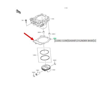 USZCZELKA POD CYLINDER kawasaki KX 250F 2017-2023