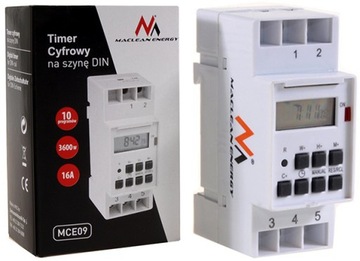 ПРОГРАММАТОР-ТАЙМЕР ДЛЯ DIN-РЕЙКИ LCD 16A