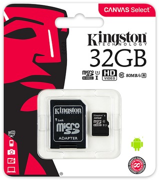 КАРТА ПАМЯТИ Kingston 32 ГБ MICRO SD C10+ АДАПТЕР