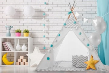 NAMIOT DLA DZIECI TIPI INDIAŃSKI RÓŻOWY 6w1 TEEPEE