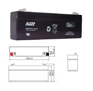 HAZE HZS аккумулятор 2.2ah 12v сигнализация для кассового аппарата