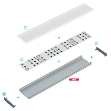 PROFIL ALUMINIOWY SOLIS INOX 2M DO TAŚM LED