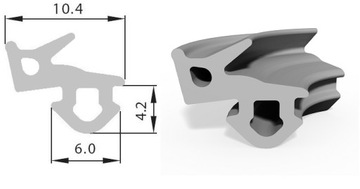 Уплотнитель оконный уплотнитель ПВХ S-1126 VEKA