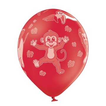 Balony Belbal zwierzęta zoo lew słoń tukan małpa 6szt.