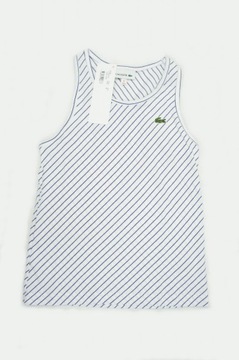 LACOSTE TJ1002 ФУТБОЛКА В ПОЛОСКУ, БЕЛАЯ 128 СМ