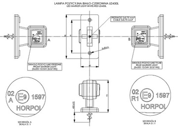 Светодиодный боковой габаритный фонарь L + R