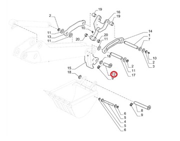 КОРПУС ЗАДНЕГО РЫЧАГА 580 D140653 44,5x170