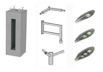 Кронштейн уличного фонаря - 3 шт.