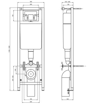 УЗКАЯ РАМКА ДЛЯ УНИТАЗА 35 SLIM IDEAL STANDARD