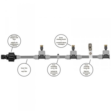 8 НАСАДОК ДЛЯ ВОДЯНОГО ТУМАНА, СПРИНКЕР ДЛЯ ЗАВЕС 15 М