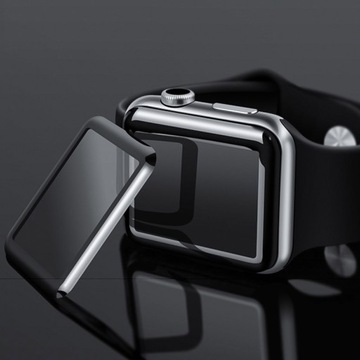 СТЕКЛО ПОЛНОЭКРАННОЕ 3D +AKC ДЛЯ APPLE WATCH 1/2/3 42мм