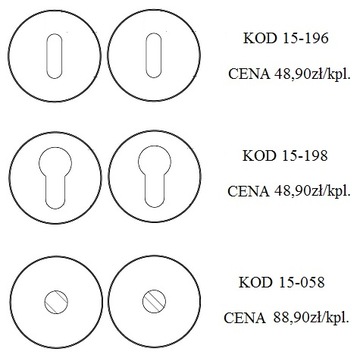 Klamka 1505 rozeta okrągła chrom Convex