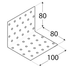 Уголок монтажный - КМ10 80х80х100х2 DMX