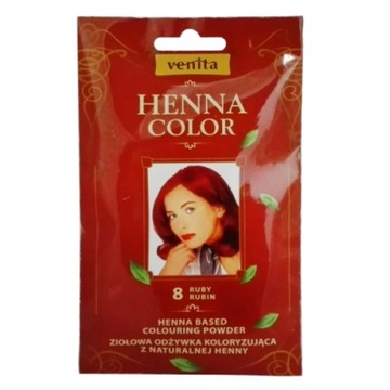 Venita, Кондиционер-краситель Henna Color № 8 рубиновый.